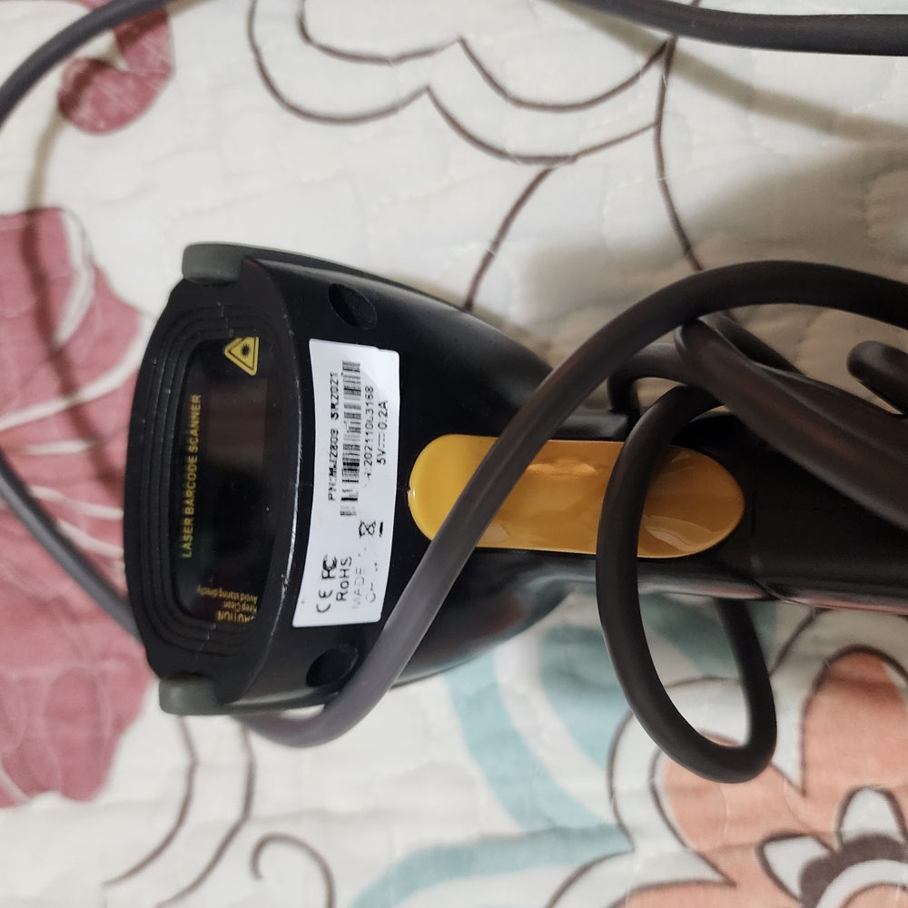 Black and Yellow Barcode Scanner